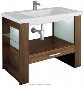 Тумба под раковину Villeroy&Boch City Life напольная 95х52.5х80 темный орех A269B0BI