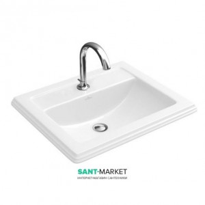 Раковина для ванной встраиваемая Villeroy&Boch коллекция Hommage белая 710263R1