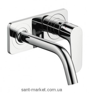 Змішувач для раковини одноважеля настінний прихований Hansgrohe колекція Axor Citterio M хром 34112000