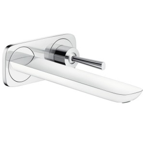 Змішувач для раковини з джойстиком настінний прихований Hansgrohe колекція PuraVida хром 15085000