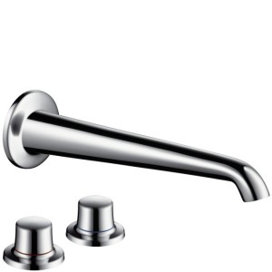 Змішувач для раковини двухвентильний на раковину + стіну Hansgrohe Axor Bouroullec хром 19140000