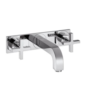 Смеситель для раковины двухвентильный настенный скрытый Hansgrohe Axor Citterio хром 39314000