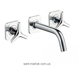 Змішувач для раковини двухвентильний настінний прихований Hansgrohe Axor Citterio M хром 34215000