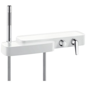 Смеситель однорычажный для ванны с душем Hansgrohe коллекция Axor Bouroullec хром/белый 19420400