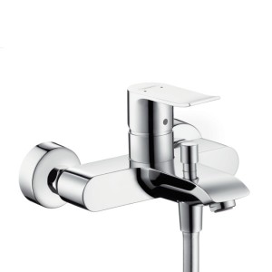Смеситель однорычажный для ванны с коротким изливом Hansgrohe коллекция Metris хром 31480000