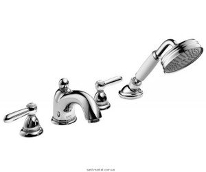 Змішувач двохвентильний на борт ванни з душем Hansgrohe колекція Axor Carlton хром 17455000