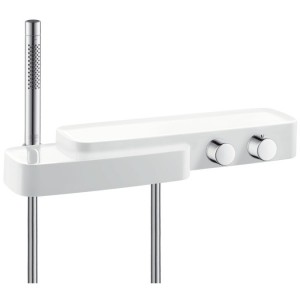 Змішувач з термостатом двухвентильний з душем Hansgrohe Axor Bouroullec білий / хром 19741400