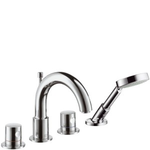 Змішувач з термостатом двухвентильний на борт ванни з душем Hansgrohe Axor Uno хром 38444000