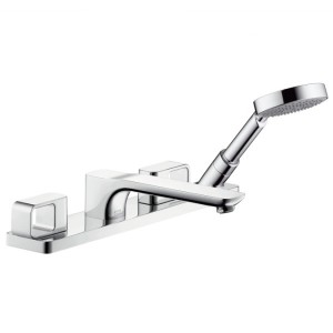 Змішувач двохвентильний на борт ванни з душем Hansgrohe колекція Axor Urquiola хром 11443000