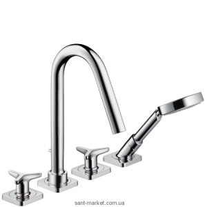Смеситель двухвентильный на борт ванны с душем Hansgrohe коллекция Axor Citterio M хром 34456000