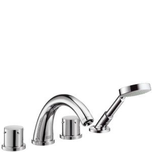 Змішувач з термостатом двухвентильний на борт ванни з душем Hansgrohe Axor Starck хром 10451000