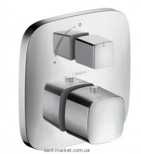 Змішувач з термостатом прихований (вбудований) Hansgrohe колекція PuraVida хром 15775000