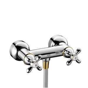 Змішувач для душу настінний двухвентильний Hansgrohe колекція Axor Carlton хром / золото 17630000