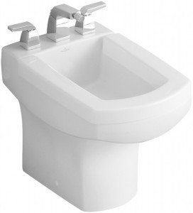 Биде напольное Villeroy&Boch коллекция Bellevue 57х38х41 с переливом 546500R1