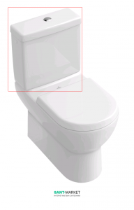 Бачок для унітазу Villeroy & Boch Subway з механізмом змиву 18.5х37х41 77231101