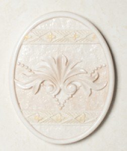 Ceramica De LUX Плитка BXL-2117C DEC OVALO MARMI CREMA-MARFIL 102553