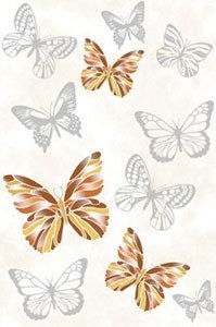 Golden Tile К11301 БАТТЕРФЛЯЙ БЕЖЕВЫЙ декор 138329