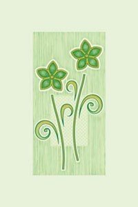 Golden Tile Б84351 МАРГАРИТА ЗЕЛЕНИЙ декор 138333