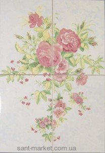 Березакераміка Плитка Нарцис РОЖЕВИЙ (БЕР) панно4 142138