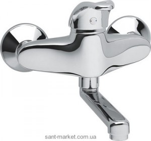 Змішувач для раковини одноважеля настінний Ferro колекція Milano хром BRM3