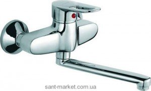 Змішувач для раковини одноважеля настінний Ferro колекція Napoli хром BRN3