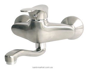 Смеситель для раковины однорычажный настенный Ferro коллекция Padwa сатин BTP3PVD