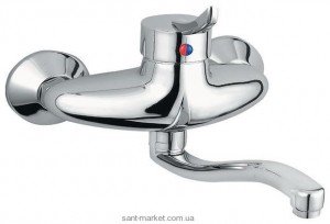Змішувач для раковини одноважеля настінний Ferro колекція Werona хром BTW3