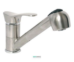 змішувач для кухні з висувною лійкою Ferro Padwa змішувач сатин покриття PVD BTP8PVD