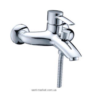 Змішувач одинважільний для ванни з коротким виливом Ferro колекція Monza хром BMO1