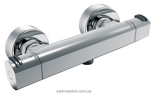 Смеситель для душа настенный двухвентильный с термостатом Ferro коллекция Arezzo хром TAR7