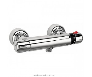 Змішувач для душу настінний двухвентильний з термостатом Ferro хром TA7