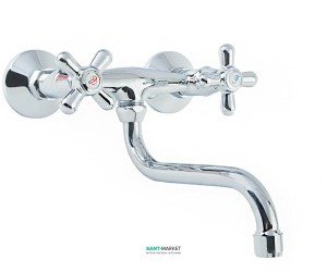 Смеситель для кухни Ferro Retro New двухвентильный настенный XD5