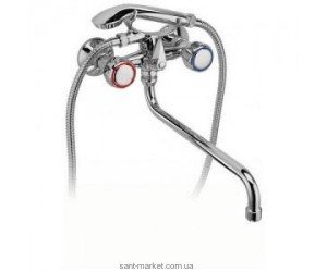Смеситель двухвентильный с длинным изливом и душем Ferro коллекция Standard New 3BSTC11