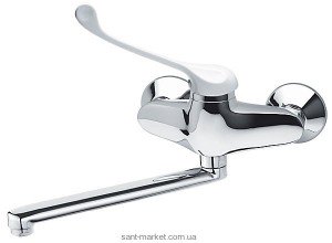 Змішувач для раковини одноважеля настінний Ferro колекція Padwa Medico Antiseptic хром BTPM5A