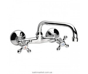 Змішувач для раковини двухвентильний настінний Ferro колекція Retro хром XR3