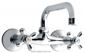 Змішувач для раковини двухвентильний настінний Ferro колекція Retro New хром XD3