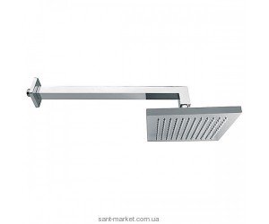 Верхній душ з тропічним душем Ferro колекція Quadro хром NPT04