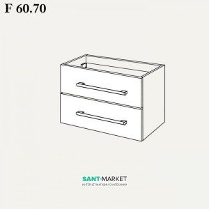 Тумба під раковину Gorenje Avon F60.71 підвісна 60х45х50 горіх 791807