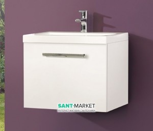 Тумба под раковину Gorenje Leonides F 60.83 подвесная белый глянец 60х45.5х45 792814