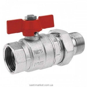 Ferro Шаровой кран с бабочкой и соединительной муфтой 1/2