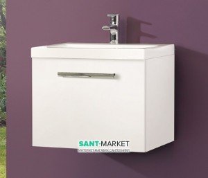 Тумба під раковину Gorenje Leonides F 60.83 підвісна білий глянець 60х45.5х45 792814