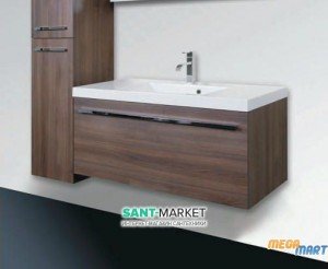 Тумба под раковину Gorenje Leonides F 100.83 подвесная 100х45.5х45 коричневый дуб 792828