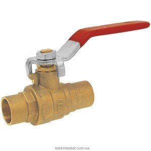 Ferro Шаровой кран для воды с бабочкой под пайку 12мм KPL11