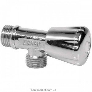 Ferro Грибковый угловой водозаборный кран  хром 1/2X 3/8 Z240