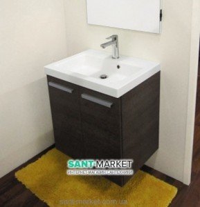 Тумба под раковину Gorenje Quadra F60.77 подвесная 60х45х60 дуб антрацит 791468