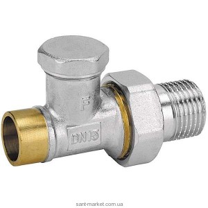 Ferro Радиаторный кран запорный прямой для впайки 1/2” ZP2LY