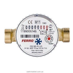 Ferro Счетчик воды для холодной воды CDSD20ACPLUS