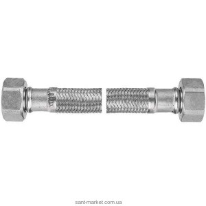 Ferro Шланг в сталевий оплетке з ущільнювальною прокладкою 1/2 нарізної-нарізний L = 40см PWS3