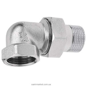 Ferro Латунная соединительная муфта угловая с О-рингом  хром 3/4