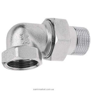 Ferro Латунная соединительная муфта угловая с О-рингом  хром 5/4